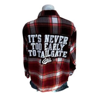 University of Montana Grizzlies Plaid Flannel Shirt LARGE Oversize Football Griz